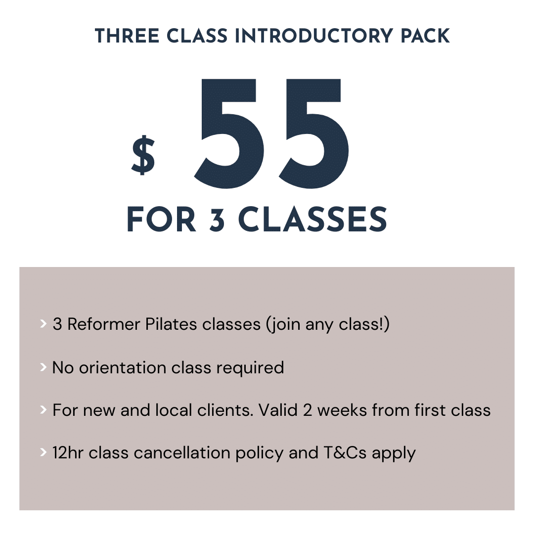 Introductory Pilates pack for Beginner Reformer Pilates Classes